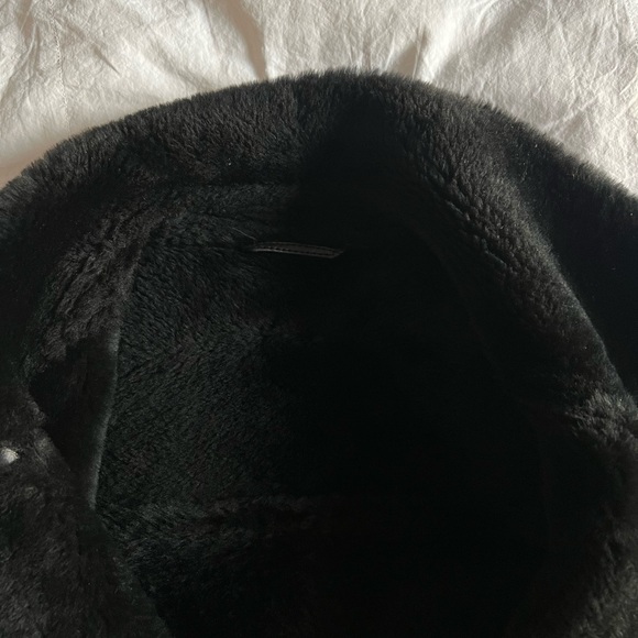 THEORY Leather Shearling Moto oversized jacket - Picture 6 of 10